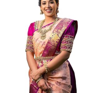 Paithani kanjivaram banarasi Jacquard Art Silk Saree