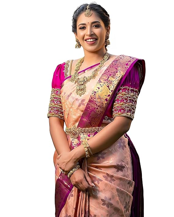 Paithani kanjivaram banarasi Jacquard Art Silk Saree
