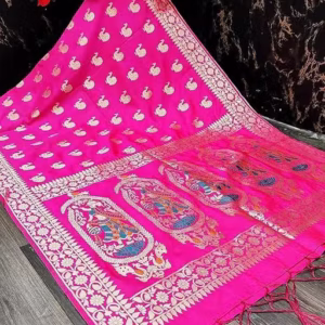 Premium Pink Art Silk Dupatta
