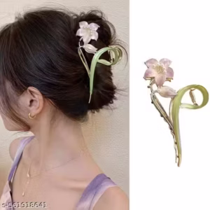 1 pcs Purple Metal Claw Clip Flower