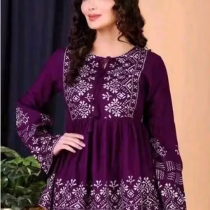 women printed rayon top